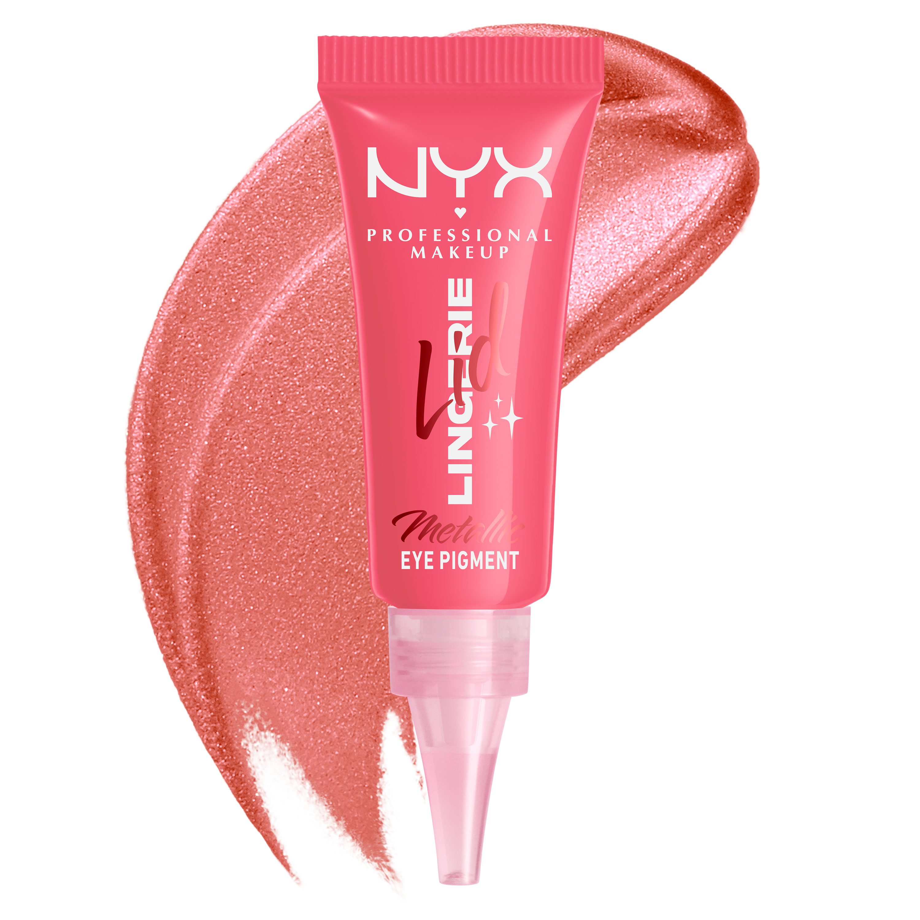 NYX Professional Makeup Lid Lingerie Cream Eye Pigment - Long-Wear Cream Eyeshadow No Primer Cheeky Coral $12